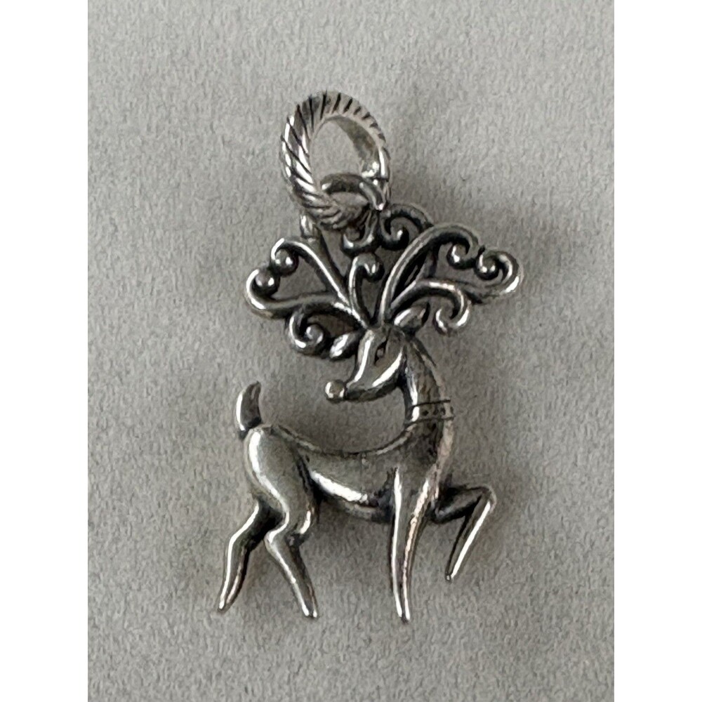 Brighton Merry Rudolph Reindeer Charm Pendant  Silver Tone Holiday Christmas